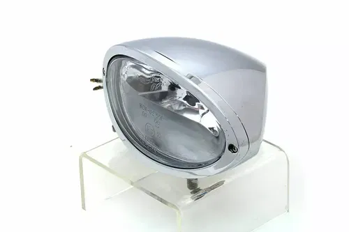 Chrome Oval Style Headlamp for Harley Davidson by V-Twin
