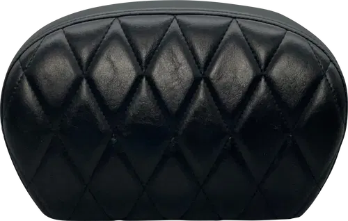 LE PERA Sissy Bar Pad - Fits Large - VinyL - SingLe Diamond - Shiny BLack