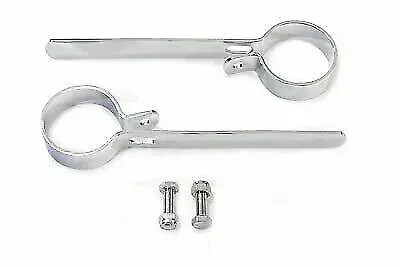 Chrome 2  Exhaust Hanger Clamp Set for Harley Davidson by V-Twin