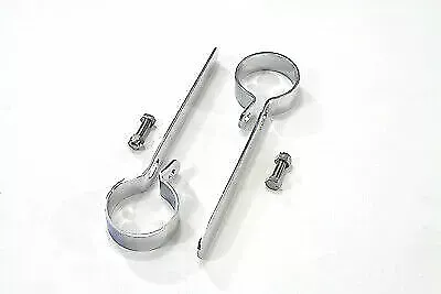 Chrome 2  Exhaust Hanger Clamp Set for Harley Davidson by V-Twin
