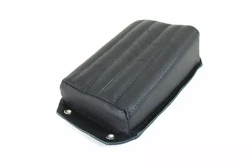 Bates Black Leather Pillion Pad for Harley Davidson by V-Twin