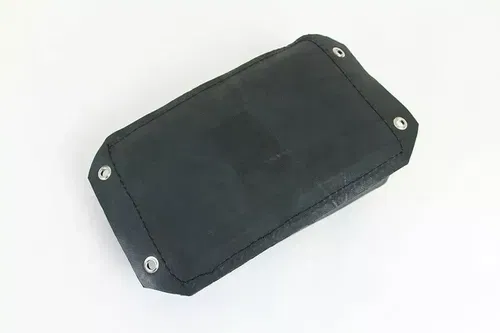 Bates Black Leather Pillion Pad for Harley Davidson by V-Twin