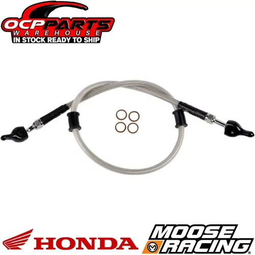MOOSE RACING STAINLESS STEEL BRAIDED BRAKE LINE 2017 - 2019 HONDA CRF 250R 450R