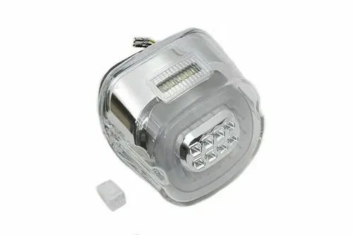 Lay Down LED Tail Lamp Clear for Harley Davidson by V-Twin