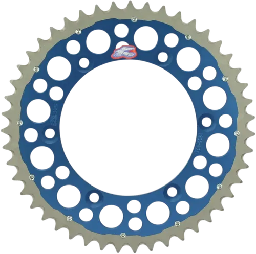 RENTHAL Twinring* Rear Sprocket - 50 Tooth - Blue - Fits Gas Gas/Husqvarna/KTM