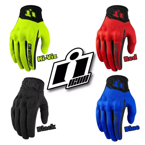 ICON ANTHEM 2 Mesh/Leather Touchscreen Motorcycle Gloves  Choose Size/Color