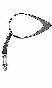 Drag Specialties Black Short Stem Teardrop Mirror SOLD EACH for Harley 0640-0390