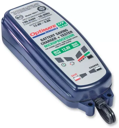 TecMate OptiMate Lithium 4s 0.8A, 8-step 12.8/13.2V Battery Saving Charger TM471