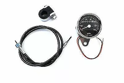 Mini 60mm Speedometer Kit with 2:1 Ratio for Harley Davidson by V-Twin