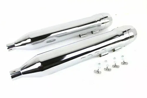 Grenade Muffler Set Chrome fits Harley-Davidson 30-1618 V-Twin
