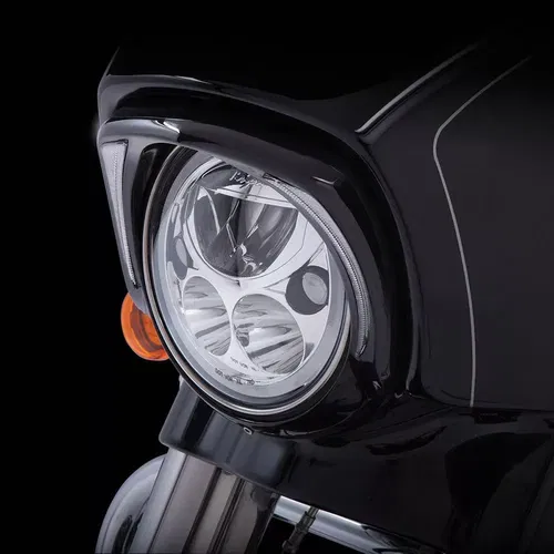 CIRO LED Fang Headlight Bezel w/ Running Lights Black 45201
