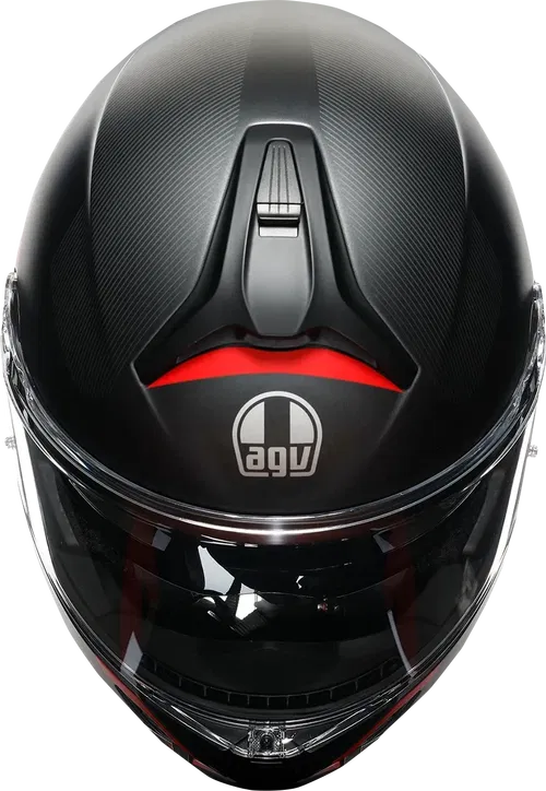 AGV Tourmodular Helmet - Frequency - Matte Gunmetal/Red - Fits XL