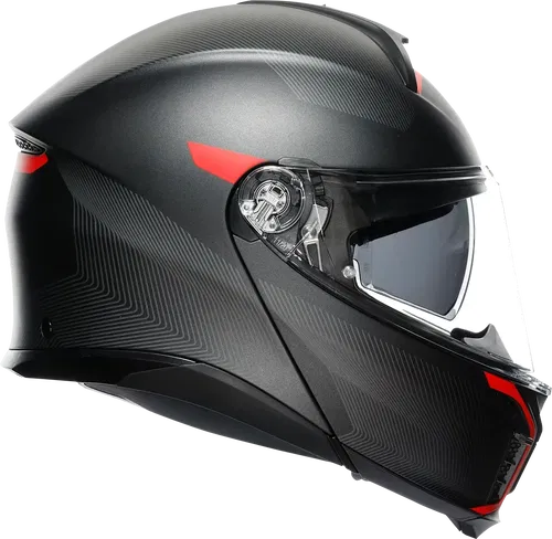 AGV Tourmodular Helmet - Frequency - Matte Gunmetal/Red - Fits XL