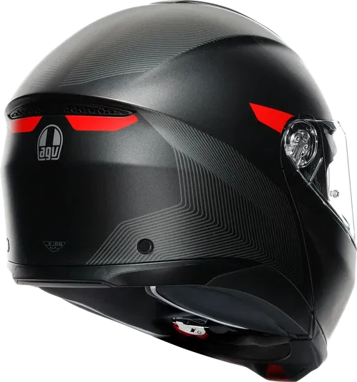 AGV Tourmodular Helmet - Frequency - Matte Gunmetal/Red - Fits XL