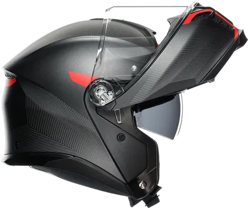 AGV Tourmodular Helmet - Frequency - Matte Gunmetal/Red - Fits XL
