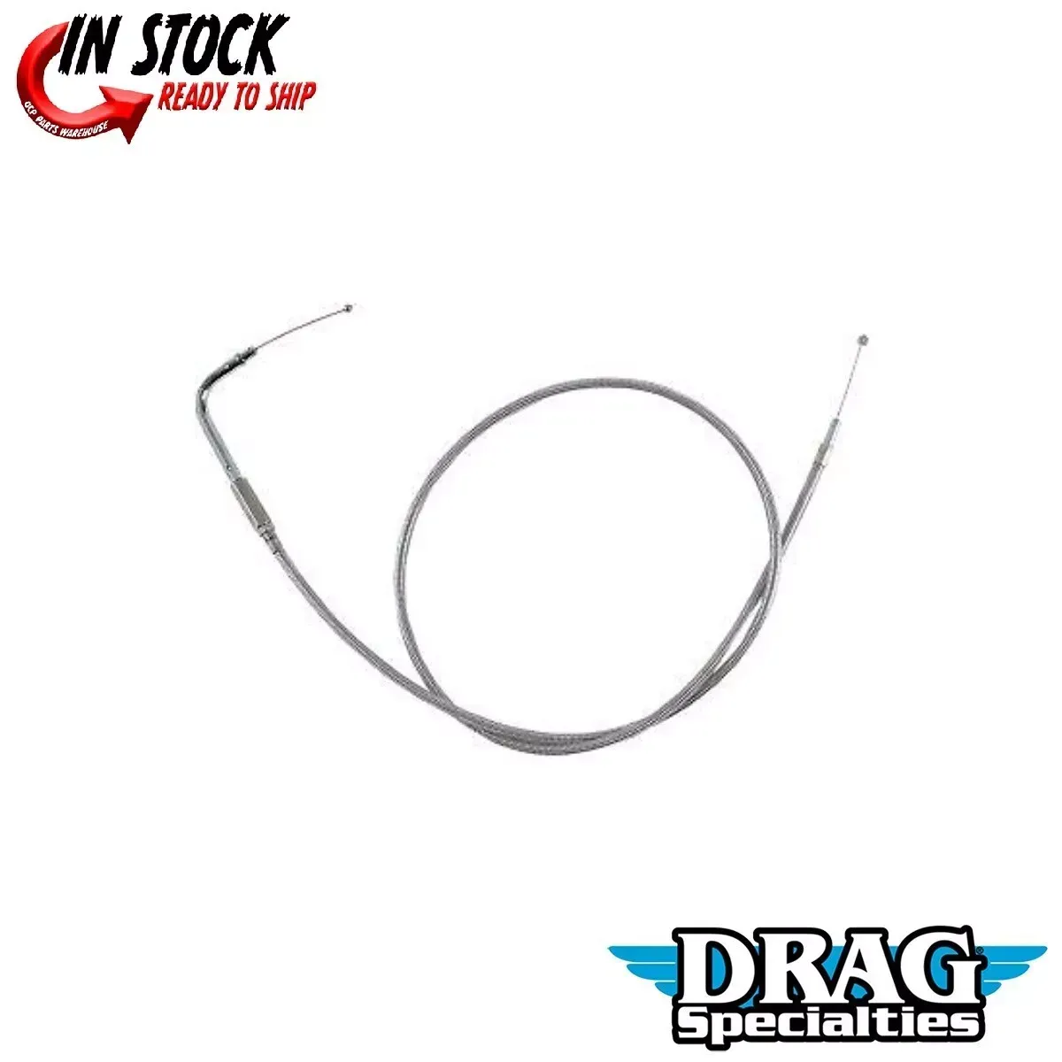 Drag Specialties 0651-0247 Stainless Braided Idle Cable