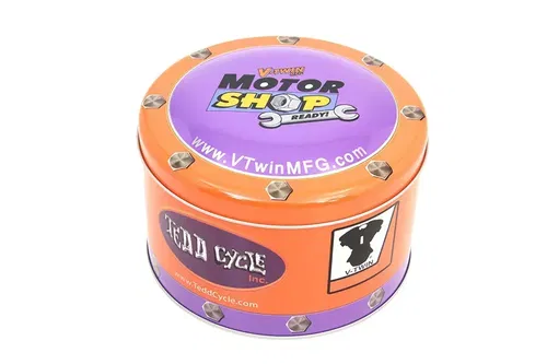 V-Twin Motor Shop Ready Round Can Set for Harley Davidson by V-Twin