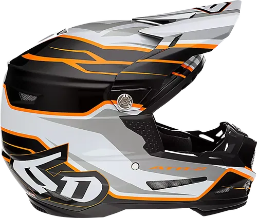 6D HELMETS ATR-2 Phase Helmet MOTOCROSS Small White Orange