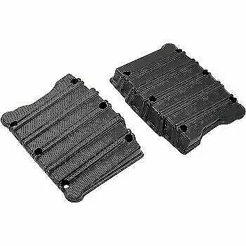 Arlen Ness Black 10-Gauge Rocker Box Top Covers Set for Harley Twin Cam 99-17