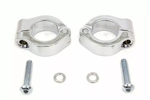 Chrome Fog Lamp Engine Bar Clamp for Harley Davidson by V-Twin