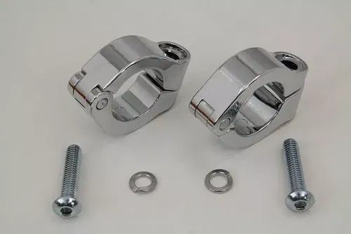 Chrome Fog Lamp Engine Bar Clamp for Harley Davidson by V-Twin