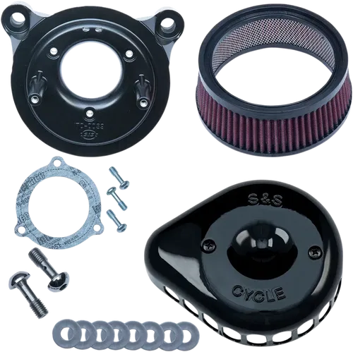 S&amp;S CYCLE Fits Mini Teardrop Stealth Air Cleaner Kit - Gloss Black 170-0438