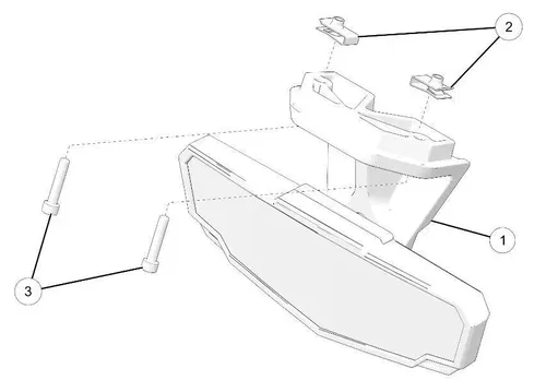 POLARIS WEATHERPROOF CONVEX REARVIEW MIRROR 2024-25 XPEDITION ADV XP 2884486 OEM