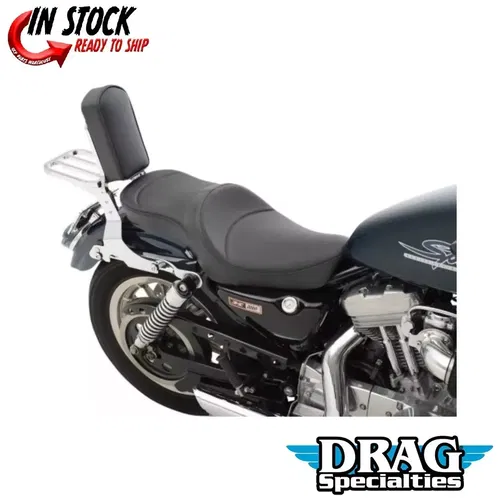 Drag Specialties Seat Low-Profile Double-Bucket for Harley Sportster 82-03 XL