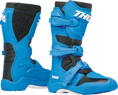 THOR Youth Blitz Fits XR Boots - Black/Blue - Size 7 3411-0737