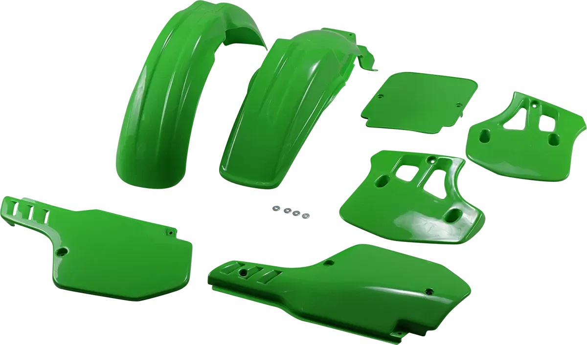 UFO Fits Replacement Body Fender Kit - Green - Kawasaki - 1988 KX250 KX500