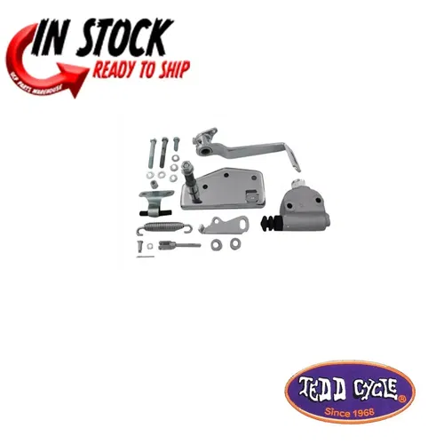 Chrome Forward Brake Control Kit Hydraulic for Harley Davidson by V-Twin