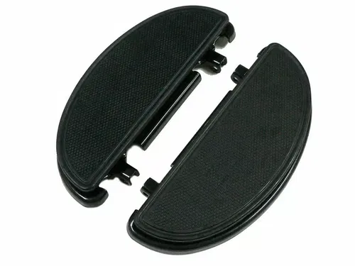 Black Driver Half Moon Footboard Set for Harley Davidson by V-Twin