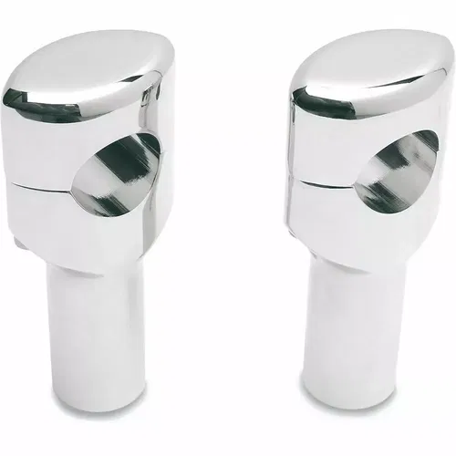 Drag Specialties 4" Chrome Buffalo Riser Kit for 1.5" Bars on Harley Models