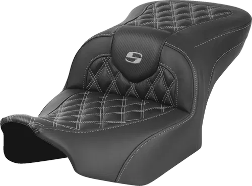 SADDLEMEN RoadSofa* Fits Seat - Without Backrest - Carbon Fiber - Lattice Stitch