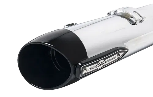 S&amp;S CYCLE 4" Broadhead Slip-On Mufflers - Slash Cut - Chrome Fits 550-1076