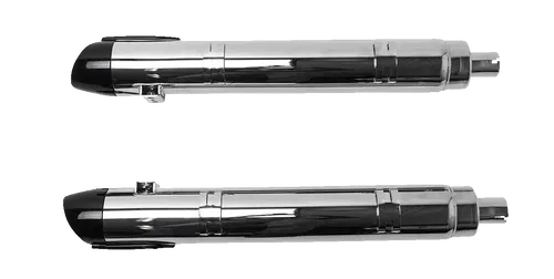 S&amp;S CYCLE 4" Broadhead Slip-On Mufflers - Slash Cut - Chrome Fits 550-1076