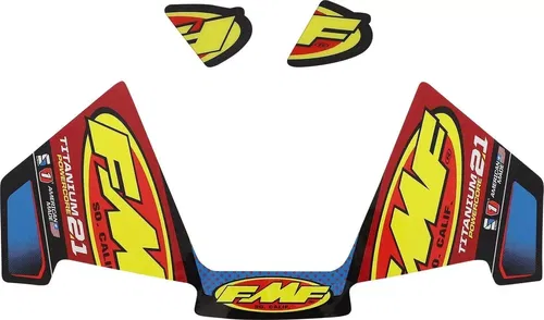 FMF  TITANIUM POWERCORE 2.1 EXHAUST DECAL STICKER (014950) 3 PART