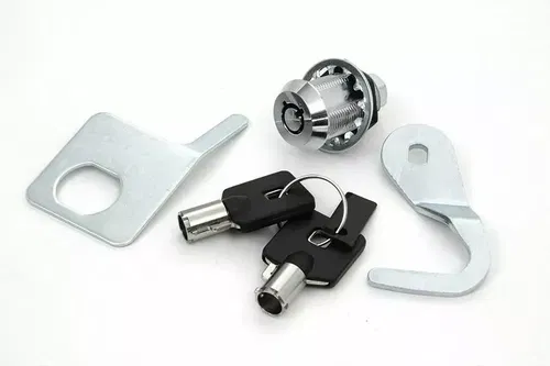 Chrome Saddlebag Lock and Key Kit for Harley Davidson by V-Twin