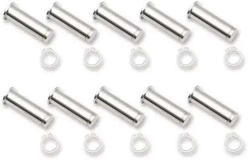 DRAG SPECIALTIES Pivot Pin/Clip Kit - Lever - 10 Pack - Chrome 74113