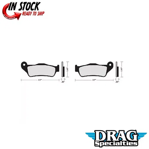Drag Specialties Organice Aramid Front Brake Pads for 15-16 Harley XG500/750