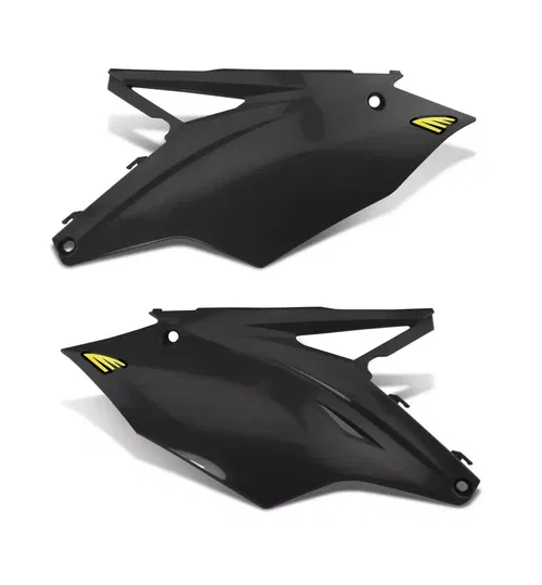 Cycra Black Side Panel Number Plates For Kawasaki KX 250 F 2017, 450 16-17