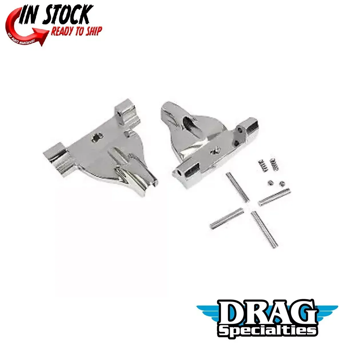 Drag Specialties 1621-1002 Chrome Passenger Floorboard Mount for 18-23 Softails
