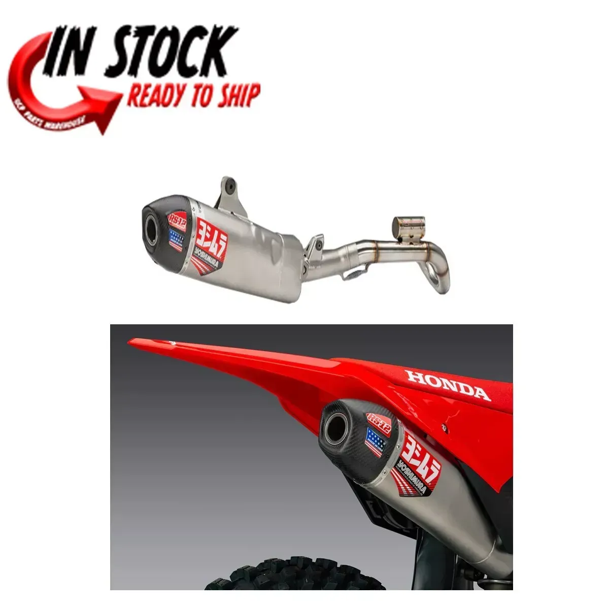 YOSHIMURA RS-12 FULL EXHAUST SYSTEM STAINLESS HONDA 2025-2026 CRF250R / RX