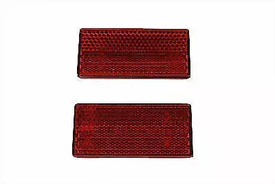 V-Twin Replica Red Reflector Set For Struts for Harley Davidson
