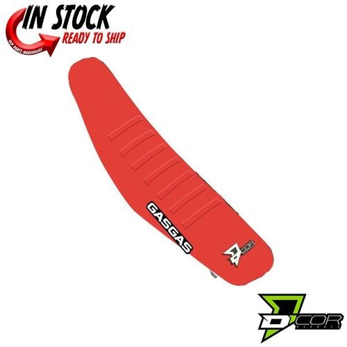 D'COR Ribbed Seat Cover Red W/Red Ribs Gas Gas MC250F 2021