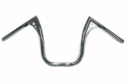 13" Chrome Z-Bar Handlebar with Wiring Slots for Harley Davidson by V-Twin