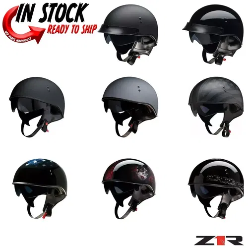 2025 Z1R VAGRANT MOTORCYCLE HALF HELMET - PICK SIZE & COLOR