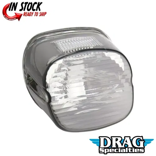 Drag Specialties 2010-0778 Smoke Taillight Lens w/ Top Tag for Harley 03-23