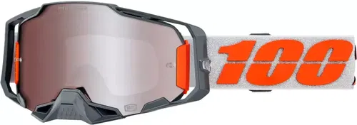 2024 100% ARMEGA HIPER SILVER FLASH MOTOCROSS ATV  GOGGLE 50003-00016