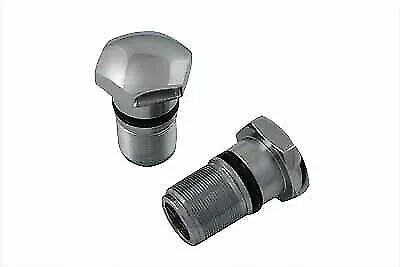 35mm Fork Tube Plug Set Chrome for Harley Davidson by V-Twin